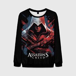 Мужской свитшот Assassins creed красная краска