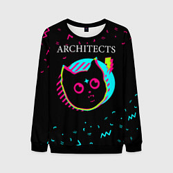 Свитшот мужской Architects - rock star cat, цвет: 3D-черный