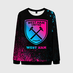 Свитшот мужской West Ham - neon gradient, цвет: 3D-черный