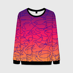 Мужской свитшот Каракули на градиентном фоне