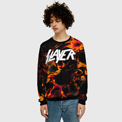 Свитшот мужской Slayer red lava, цвет: 3D-черный — фото 2