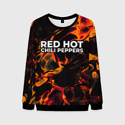 Свитшот мужской Red Hot Chili Peppers red lava, цвет: 3D-черный