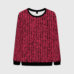 Свитшот мужской Чёрно-розовый абстрактный полосы, цвет: 3D-черный