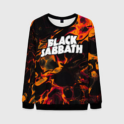 Свитшот мужской Black Sabbath red lava, цвет: 3D-черный
