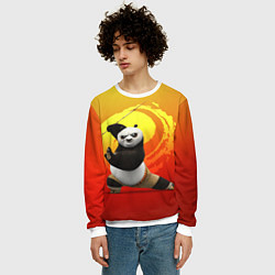 Свитшот мужской Мастер По - Кунг-фу панда, цвет: 3D-белый — фото 2