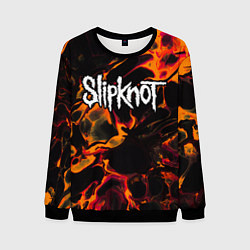 Свитшот мужской Slipknot red lava, цвет: 3D-черный