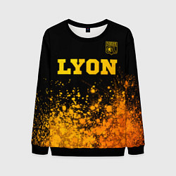 Свитшот мужской Lyon - gold gradient посередине, цвет: 3D-черный