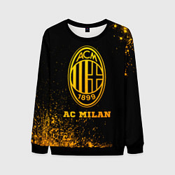 Свитшот мужской AC Milan - gold gradient, цвет: 3D-черный