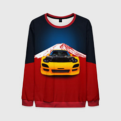 Свитшот мужской Японский спортивный автомобиль, цвет: 3D-красный