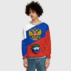 Свитшот мужской Россия - на страже, цвет: 3D-меланж — фото 2