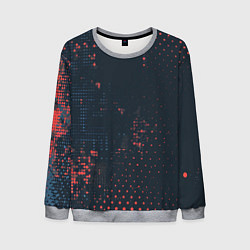 Свитшот мужской Брызги краски на стену, цвет: 3D-меланж