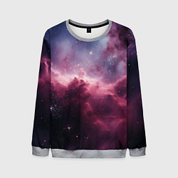 Свитшот мужской Абстрактный космос фантастика, цвет: 3D-меланж