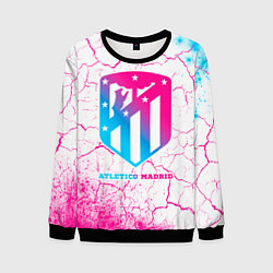 Мужской свитшот Atletico Madrid neon gradient style