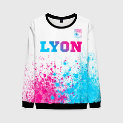 Мужской свитшот Lyon neon gradient style посередине