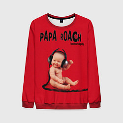 Мужской свитшот Papa Roach - baby with headphones