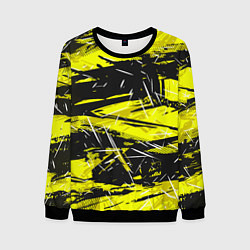 Мужской свитшот Yellow geometry - спортивный узор