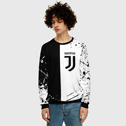 Свитшот мужской Juventus краски текстура спорт, цвет: 3D-черный — фото 2