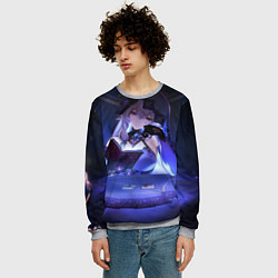 Свитшот мужской Honkai Star Rail Black Swan, цвет: 3D-меланж — фото 2