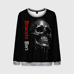 Свитшот мужской Memento mori - помни о смерти, цвет: 3D-меланж