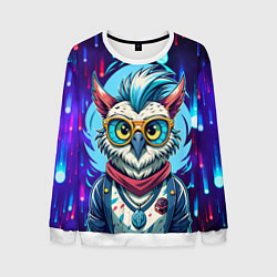Мужской свитшот Сова модница на стиле