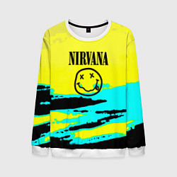 Мужской свитшот Nirvana краски кислотные