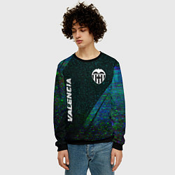 Свитшот мужской Valencia glitch blue, цвет: 3D-черный — фото 2
