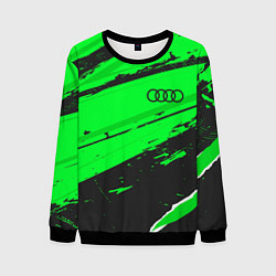 Свитшот мужской Audi sport green, цвет: 3D-черный