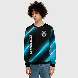 Свитшот мужской Monaco неоновые лампы, цвет: 3D-черный — фото 2