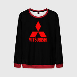 Свитшот мужской Mitsubishi red logo, цвет: 3D-красный