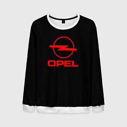 Свитшот мужской Opel red logo auto, цвет: 3D-белый