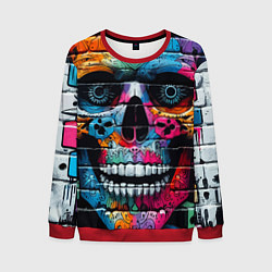 Мужской свитшот Crazy color skull - graffiti