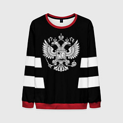 Мужской свитшот Герб РФ полосы