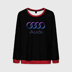 Свитшот мужской Audi neon logo, цвет: 3D-красный