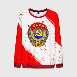 Свитшот мужской СССР краски спорт, цвет: 3D-красный