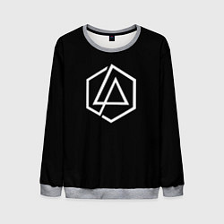 Свитшот мужской Linkin park logo white, цвет: 3D-меланж