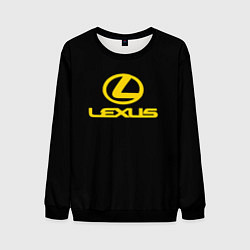 Свитшот мужской Lexus yellow logo, цвет: 3D-черный