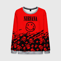 Мужской свитшот Nirvana rock skull
