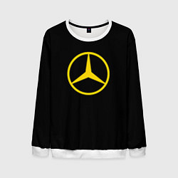 Свитшот мужской Mercedes logo yello, цвет: 3D-белый