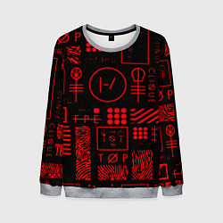 Мужской свитшот Twenty one pilots pattern rock