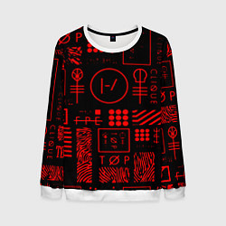 Мужской свитшот Twenty one pilots pattern rock