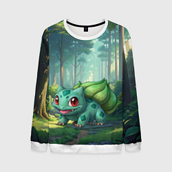 Свитшот мужской Bulbasaur pokemon, цвет: 3D-белый