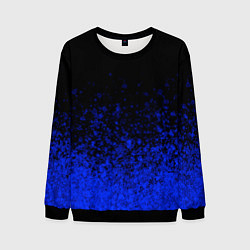 Мужской свитшот Чёрный и ультрамарин абстрактный