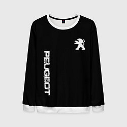 Свитшот мужской Peugeot logo white, цвет: 3D-белый