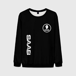 Мужской свитшот SAAB logo white