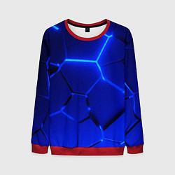Мужской свитшот Текстура темных синих неоновые плиты