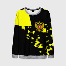 Свитшот мужской Россия имперский стиль пиксели, цвет: 3D-меланж