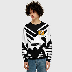 Свитшот мужской Rainbow six паттерн дигл, цвет: 3D-черный — фото 2