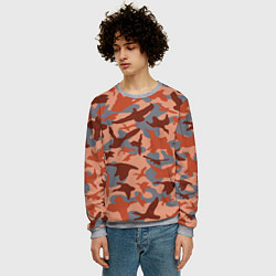Свитшот мужской Камуфляж птицы, цвет: 3D-меланж — фото 2