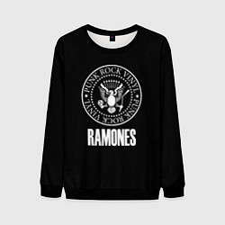 Свитшот мужской Ramones rock logo, цвет: 3D-черный