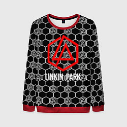 Свитшот мужской Linkin park logo pattern, цвет: 3D-красный